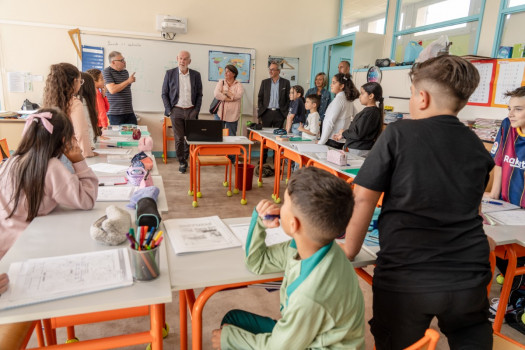 Visite des élus à l'ecole St-Thérèse